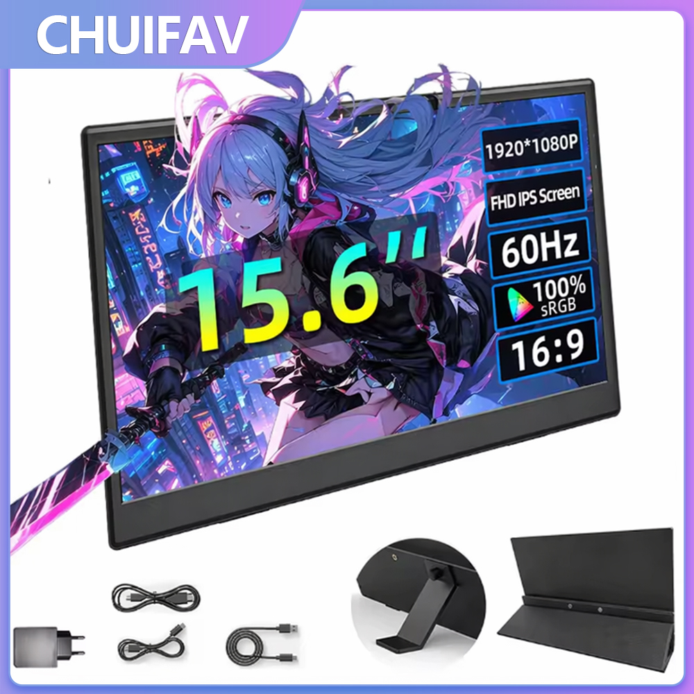 Xbox Laptop Accessories - Przenośny monitor CHUIFAV 15,6 cala do