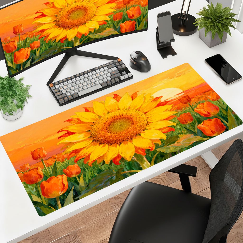 Laptop Accessories Brand - Podkładka pod mysz Brand Yellow Sunflower,