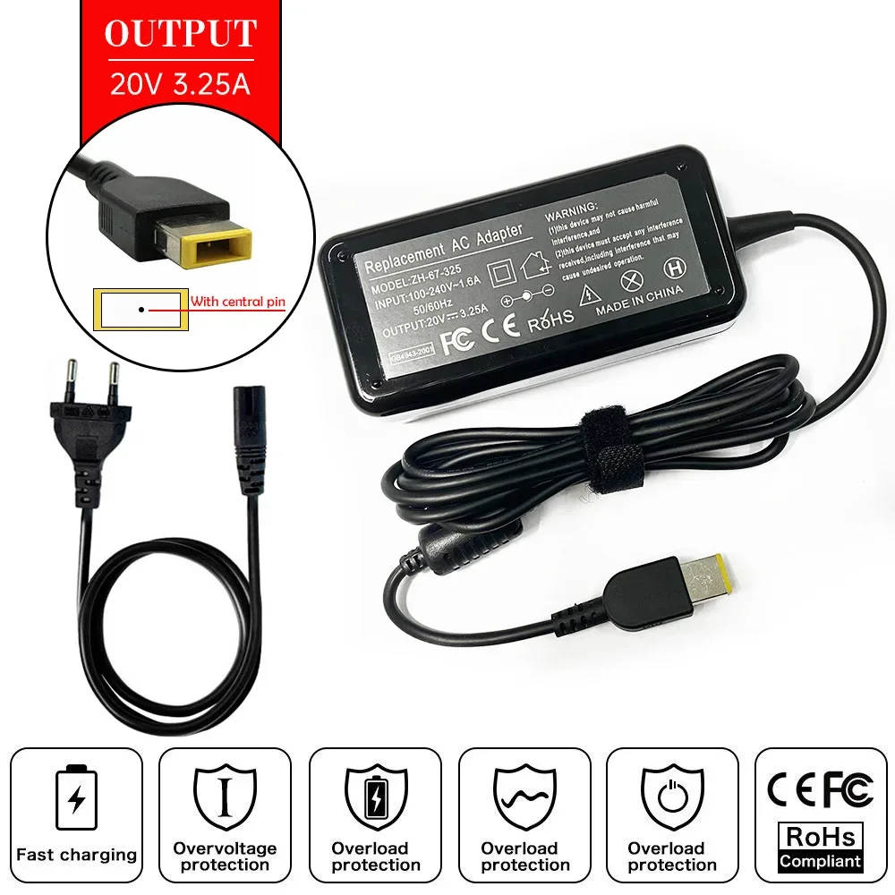 Laptop Accessories Shop - Ładowarka sieciowa 20V 3.25A do laptopa