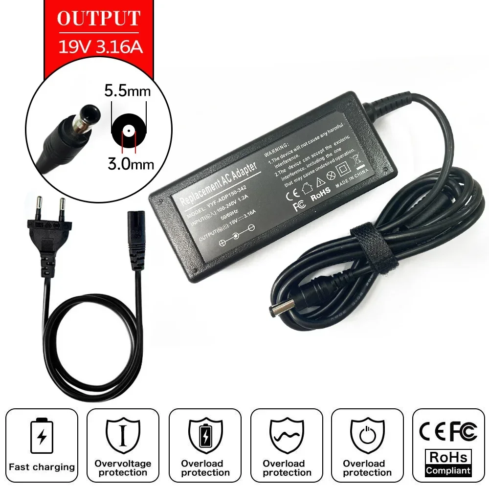 Ładowarka sieciowa 19V 3.15A/3 – Laptop Accessories Shop recenzja i cena