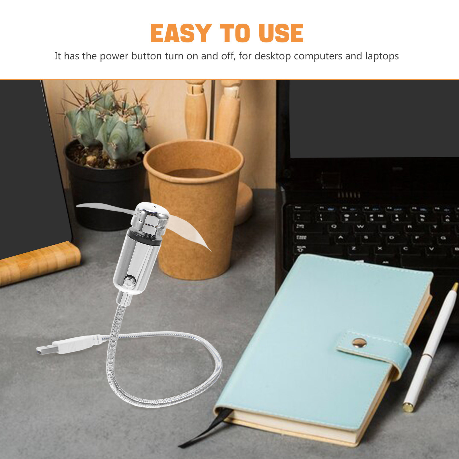 Mini wentylator USB srebrny 41 – Laptop Accessories That You Need recenzja i cena