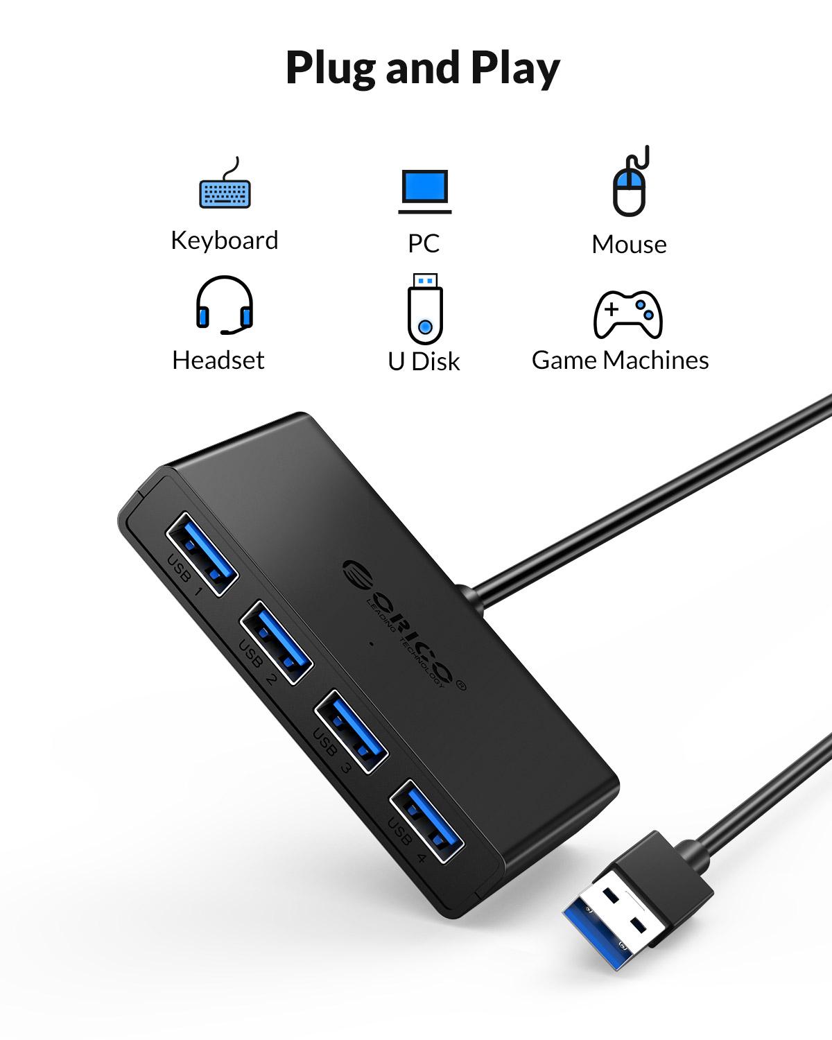 ORICO Hub USB 4 Porty Rozdziel – Laptop Accessories And Gadgets recenzja i cena