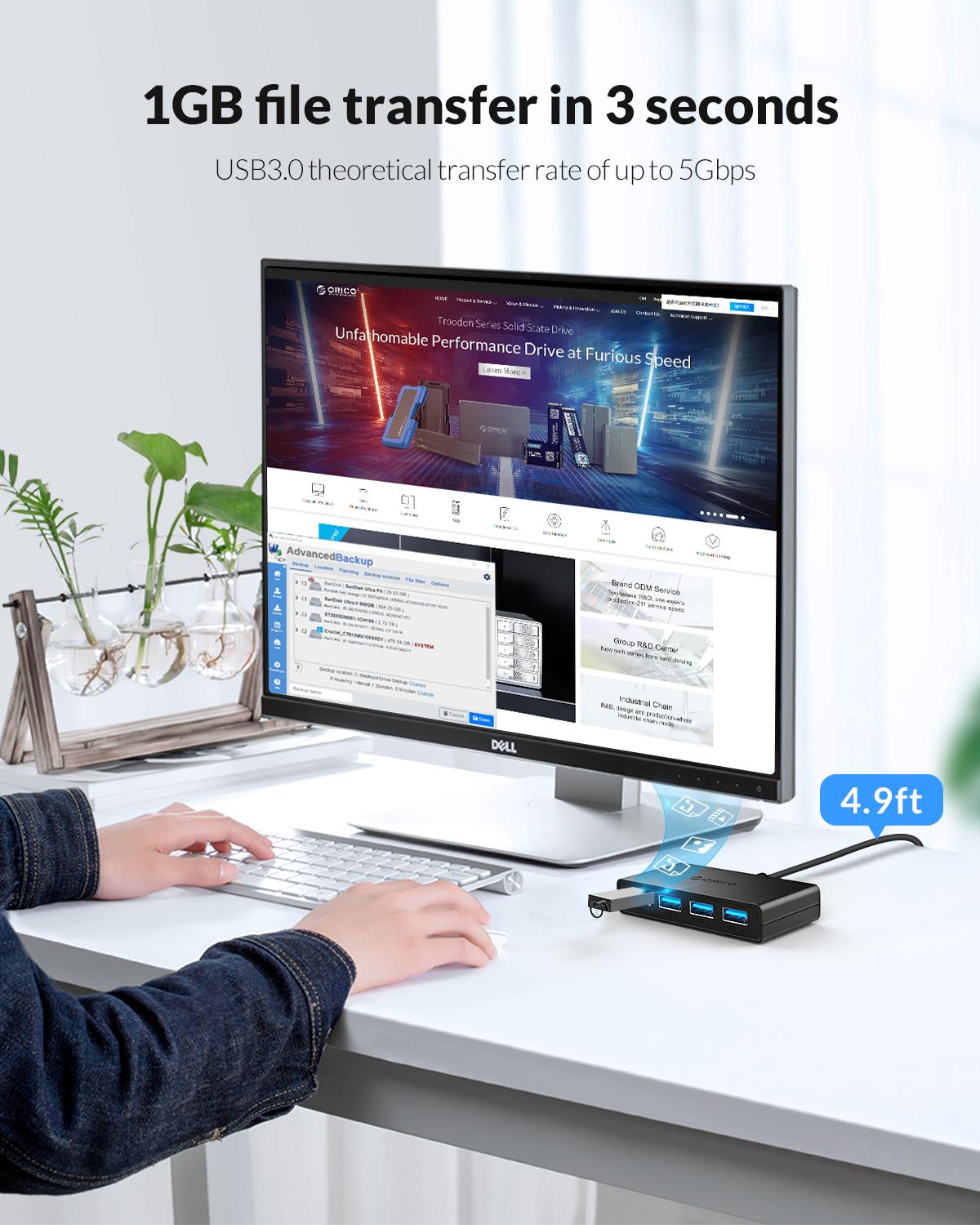 ORICO Hub USB 4 Porty Rozdziel – Laptop Accessories And Gadgets recenzja i cena