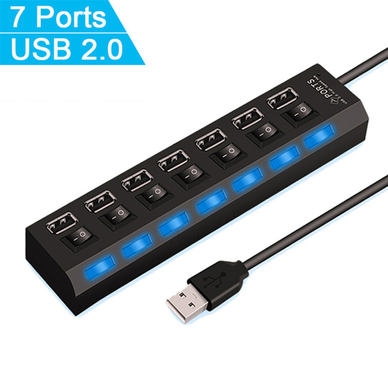 Rozdzielacz USB 2.0 z 7 portam – Laptop Accessories Computer recenzja i cena